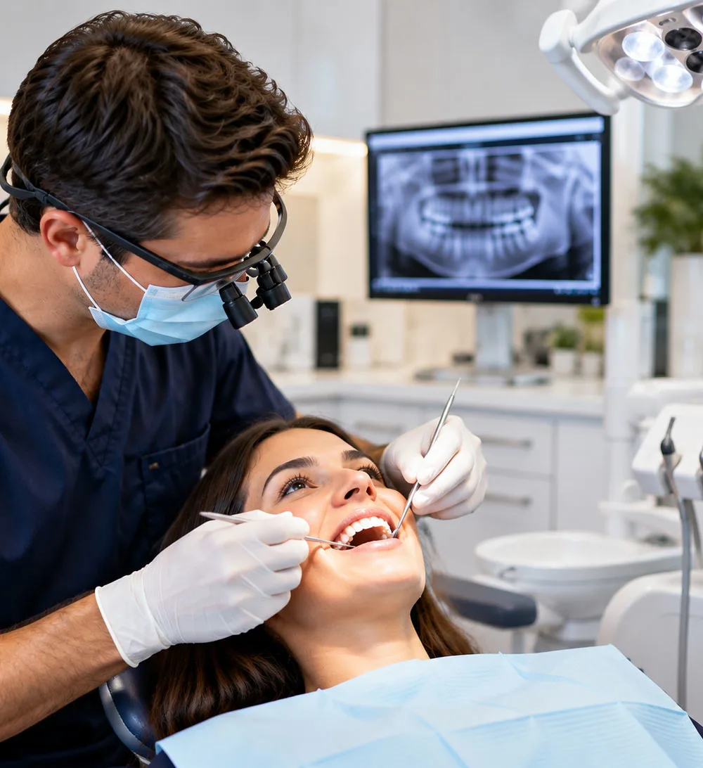 Dentist with a patient at Wise Dental Sutherland Shire